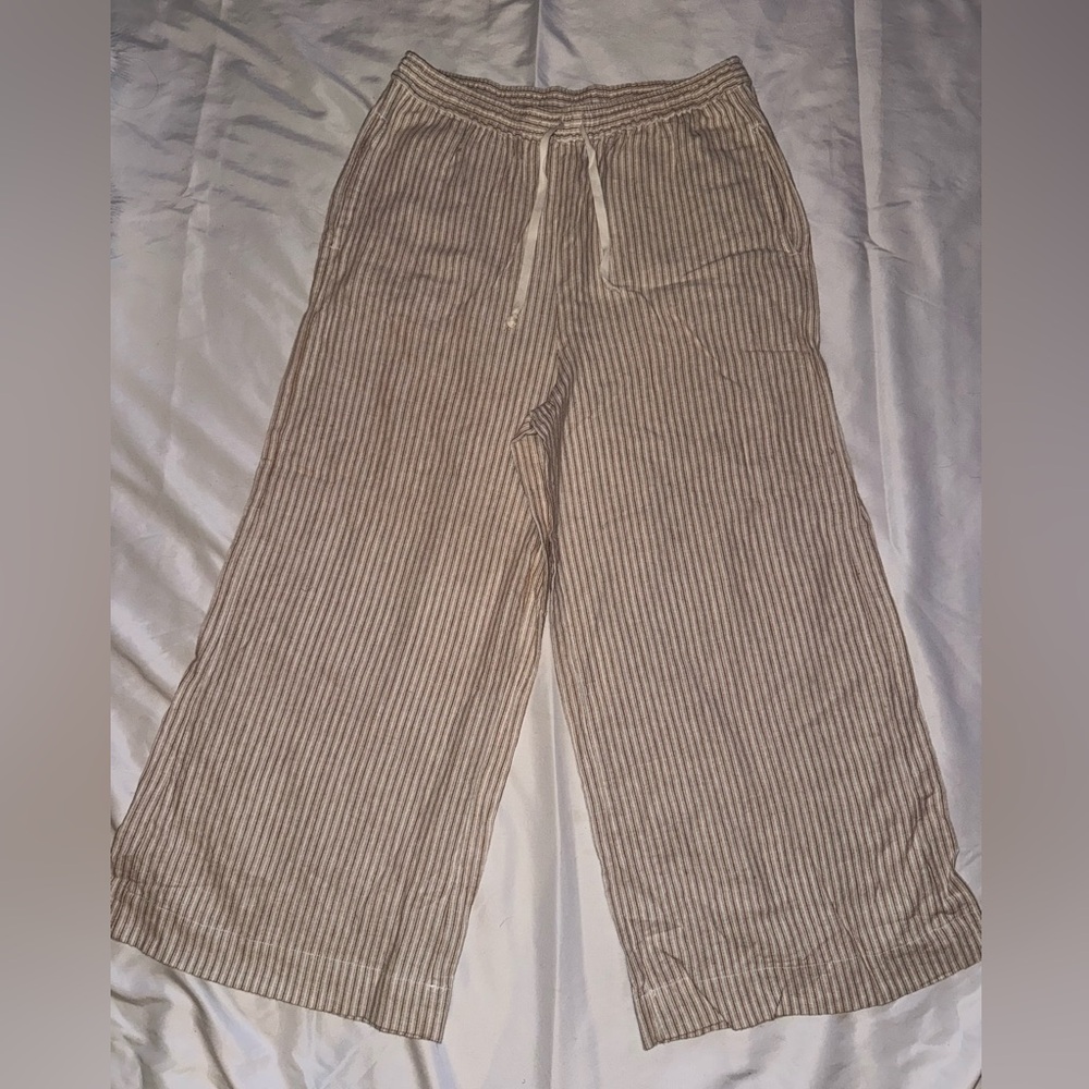 Max Studio Beige Striped Pants
